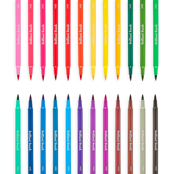 Ooly Brilliant Brush Markers Set of 24