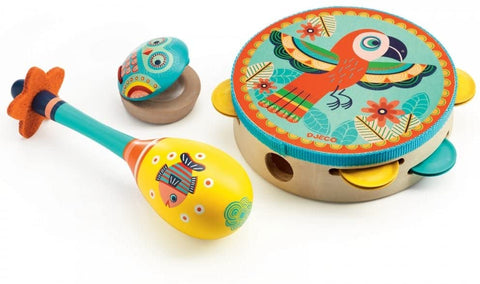 Djeco Animambo 3 pc Set Tambourine and Maracas