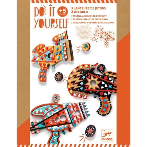 Djeco DIY 3 Token Launchers to Decorate - Kosmik