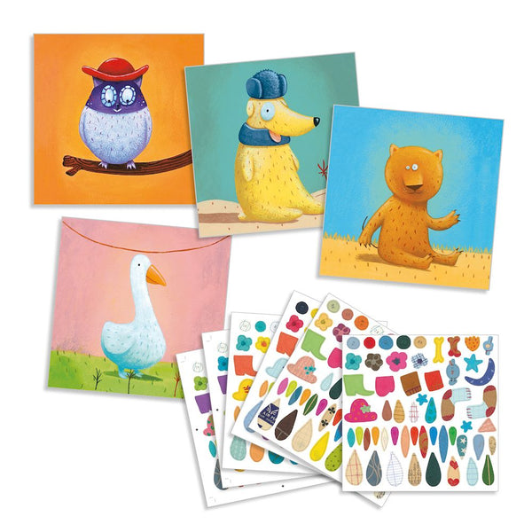 Djeco Create With Stickers - Animals