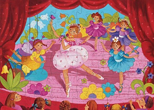 Djeco Silhouette 36 Piece Puzzle - Ballerina with Flowers
