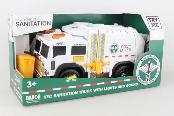 Daron NYC Sanitation Garbage Truck With Lights and Sound