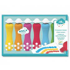 Djeco 6 Foam Markers Dots