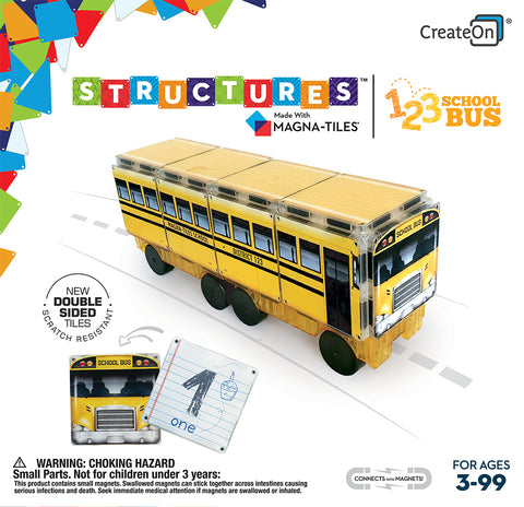 Magnatiles 123  School BUS