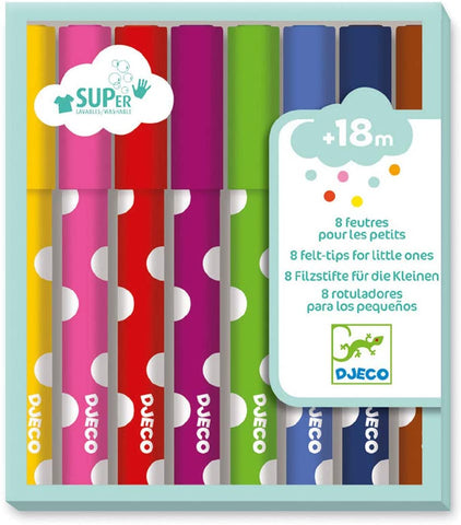 Djeco 8 Felt-Tips for Little ones