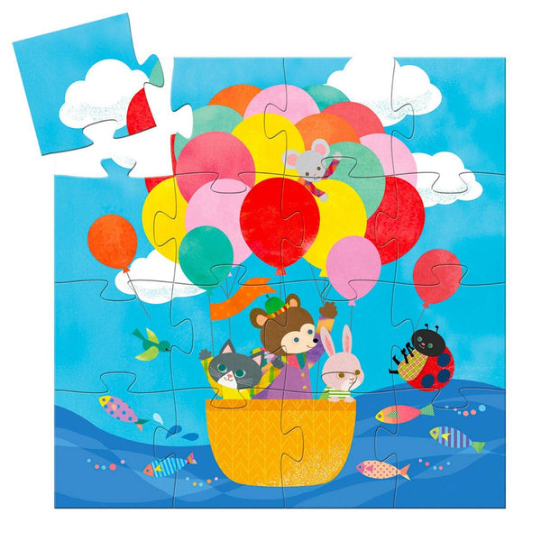 Djeco Silhouette The Hot Air Balloon 16 Piece Puzzle