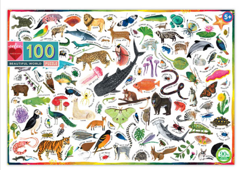 eeboo puzzle rainbow world 100 pieces