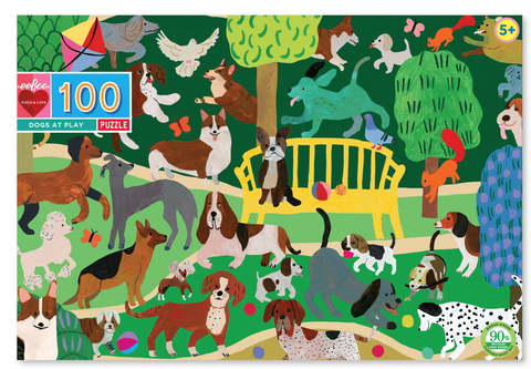 eeboo dogs at play puzzle 100 pieces