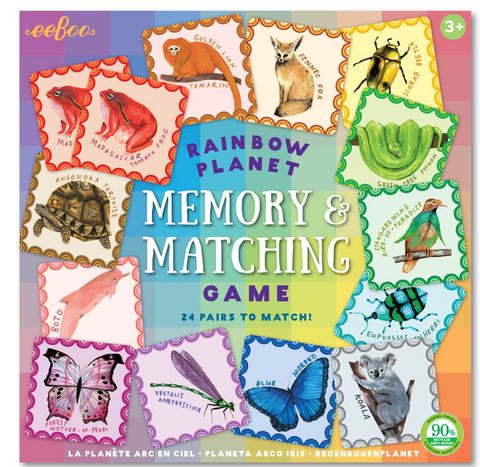 eeboo memory game rainbow planet